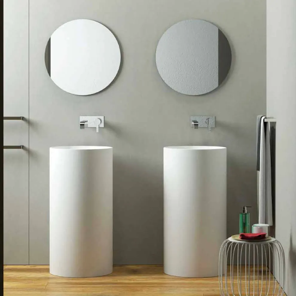 Waschbecken freestanding in Zylinderform in Italien hergestellt, Rumo