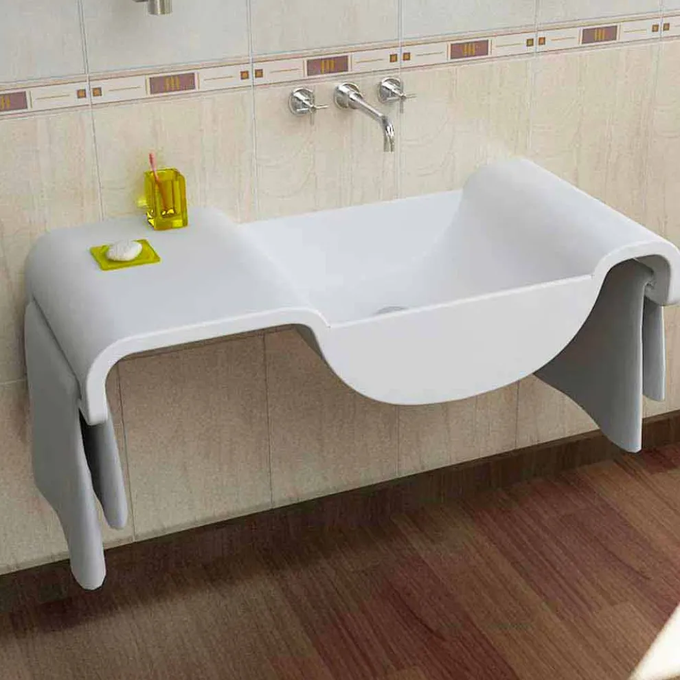 Waschbecken modern weiß Onda Made in Italy