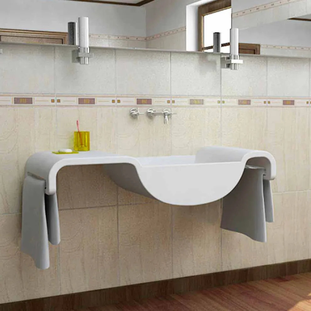 Waschbecken modern weiß Onda Made in Italy