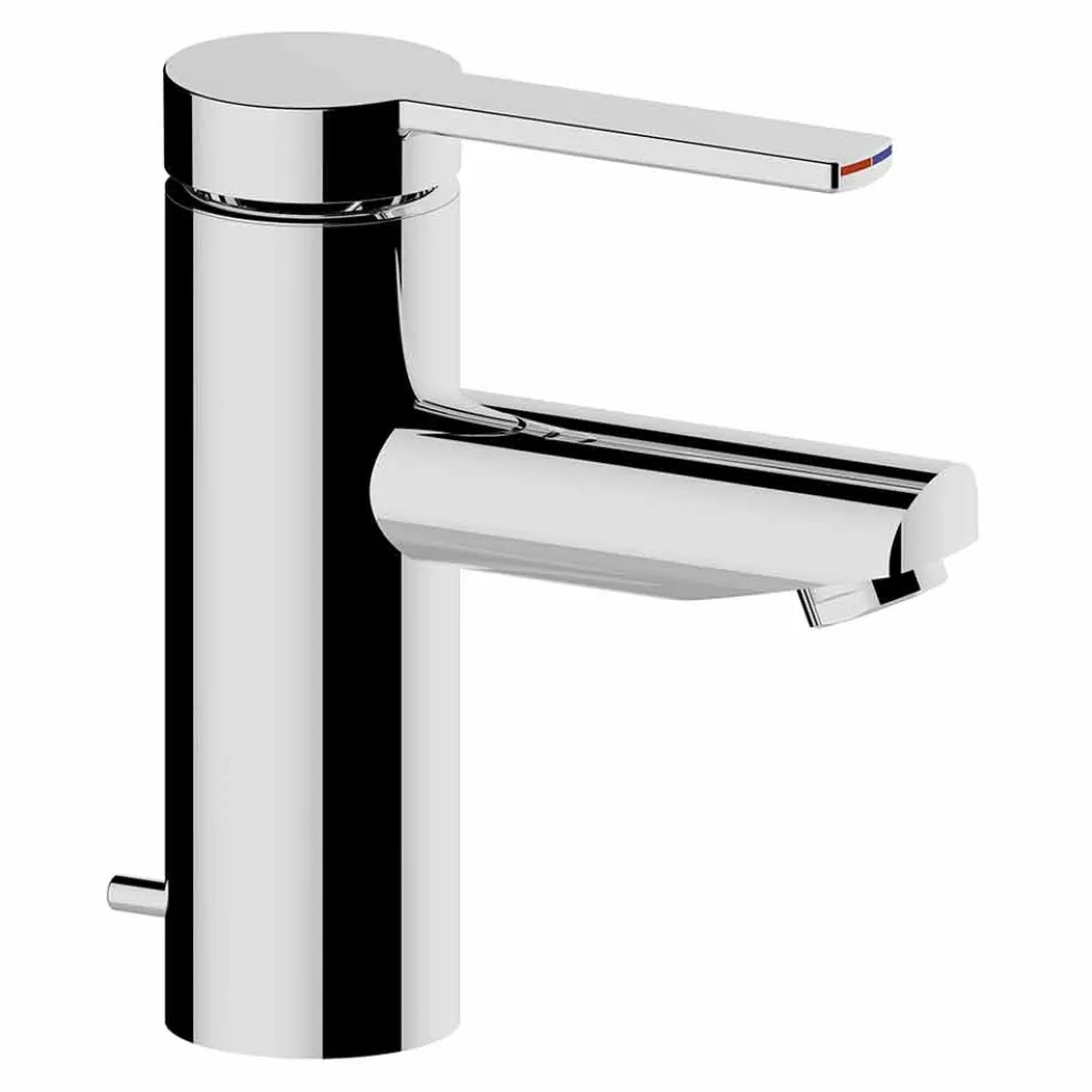 Waschbeckenmischer in Messing-Chrom-Finish, feines Design - Zanio
