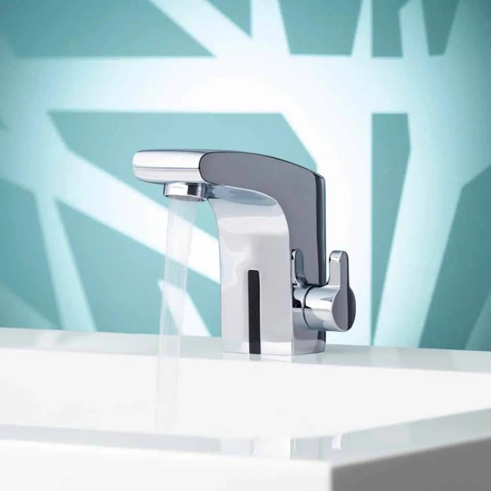 Waschtischmischer mit Infrarotsensor aus Chrommessing, Luxus - Gonzo