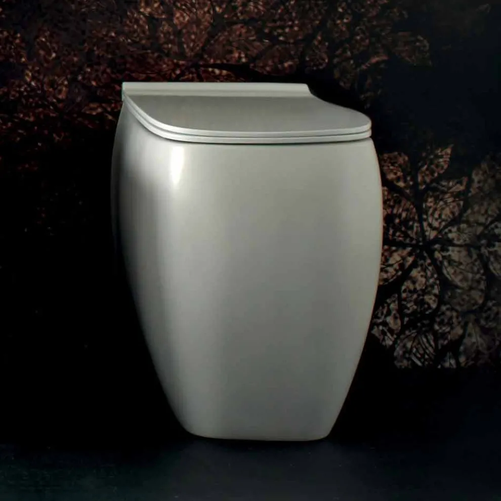 WC-Vase aus weißem Keramik in modernem Design, Gais, hergestellt in Italien