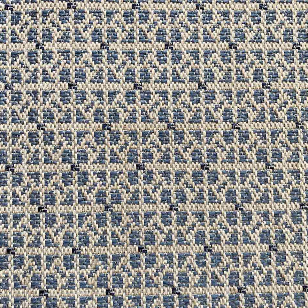 Weicher osmanischer rechteckiger Hocker für Innen und Außen in Stoff - Naemi