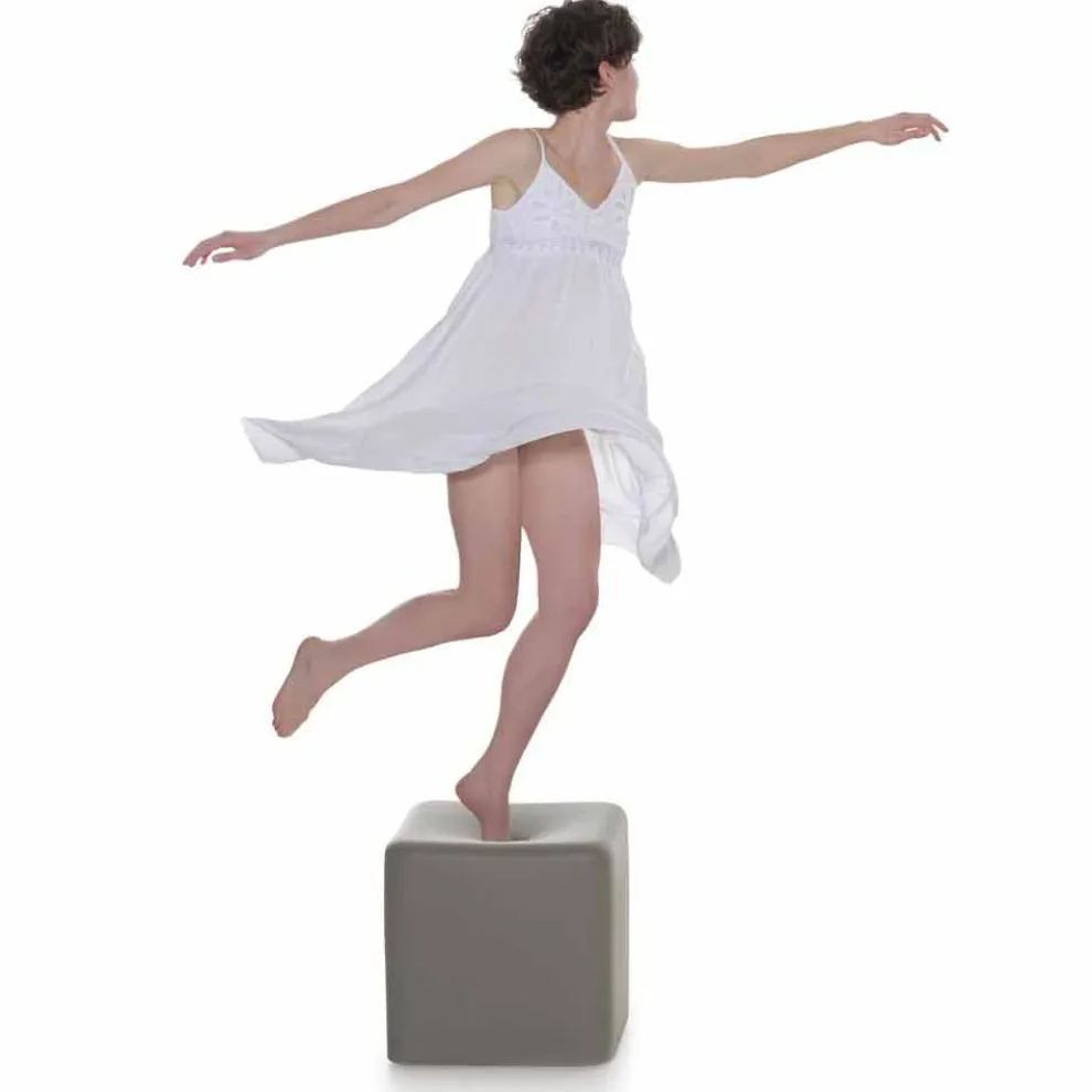 Weicher, würfelförmiger Polyurethanhocker Slide Soft Cube, hergestellt in Italien