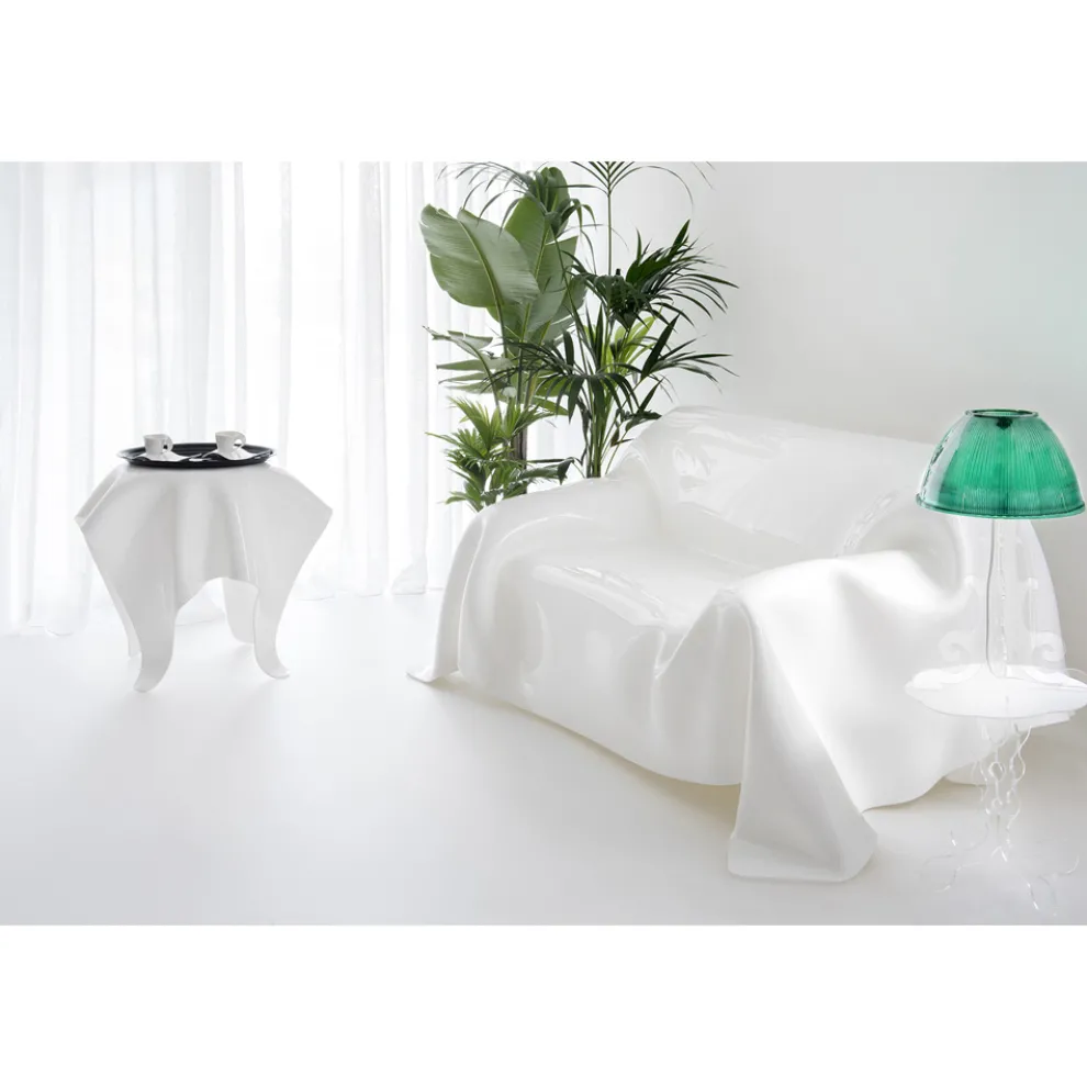 Weißes oder mehrfarbiges Plexiglassofa, recycelbar innen außen - Jolly