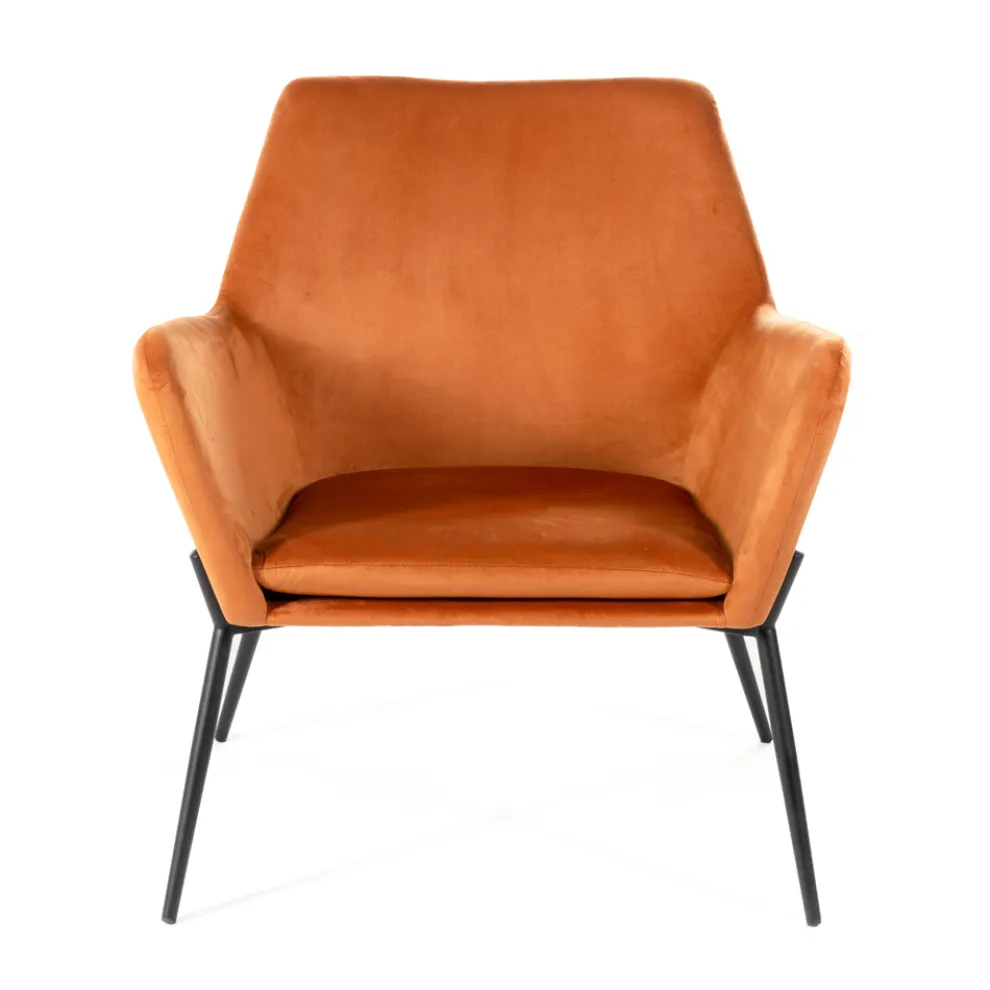 Wohnzimmersessel aus Samt in verschiedenen Farben und Metallgestell – Italien