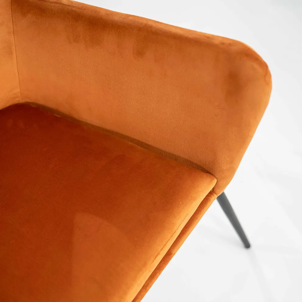 Wohnzimmersessel aus Samt in verschiedenen Farben und Metallgestell – Italien