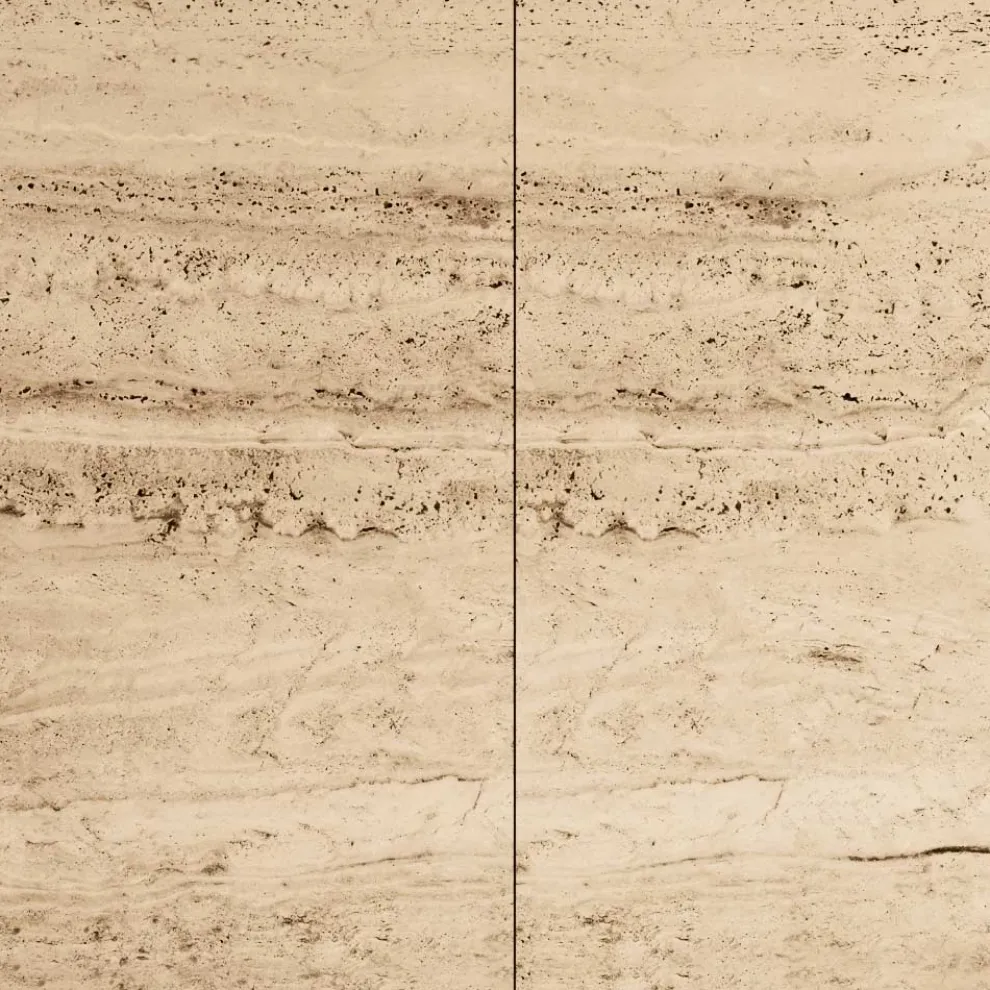 Wohnzimmer-Sideboard mit 2 Türen in Travertin-Marmor-Finish, hergestellt in Italien – Jon