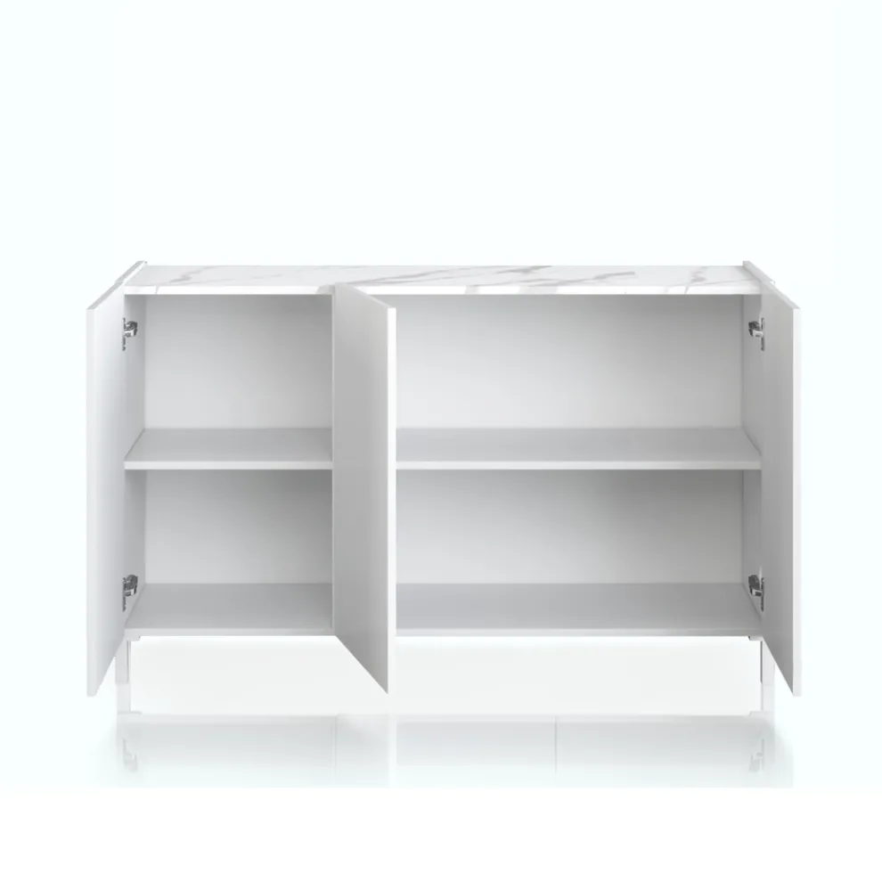 Wohnzimmer-Sideboard aus Holz mit 3 Flügeltüren – Tantalo