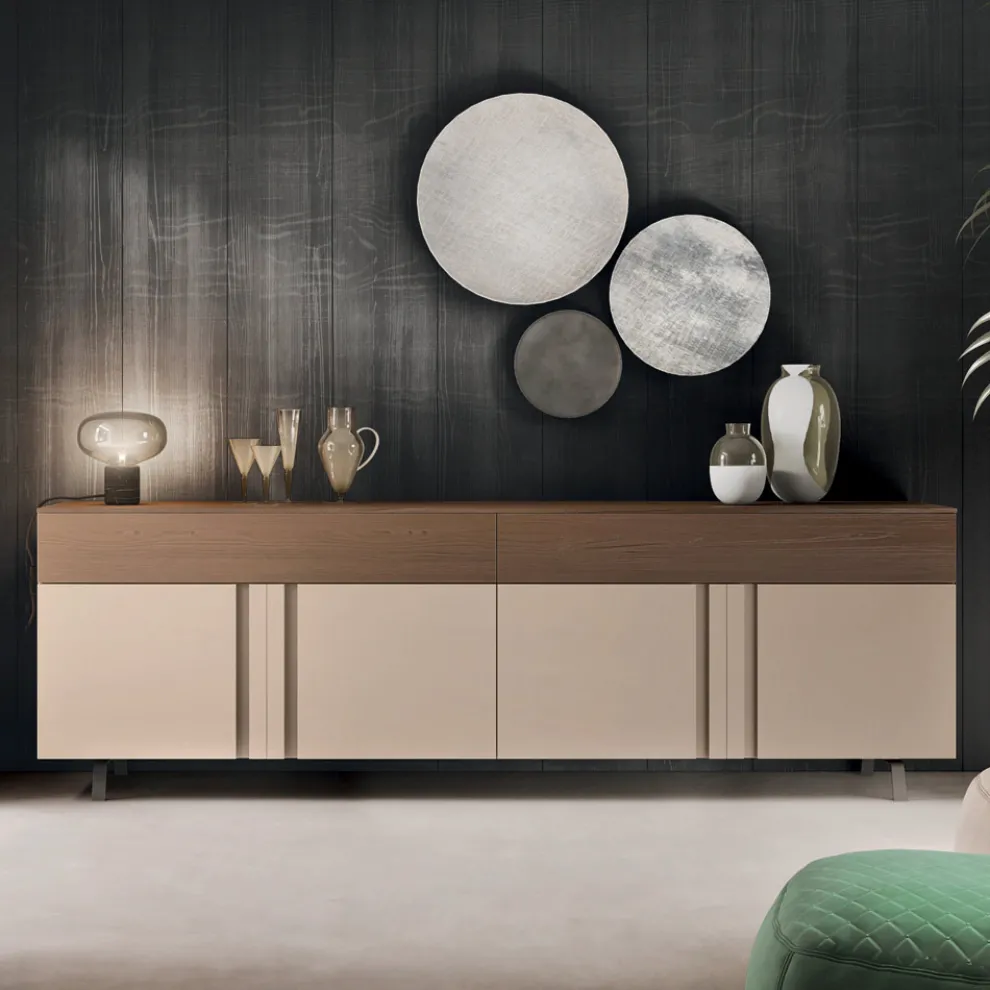 Wohnzimmer-Sideboard aus ökologischem Holz mit Luxus-Schubladen - Serris