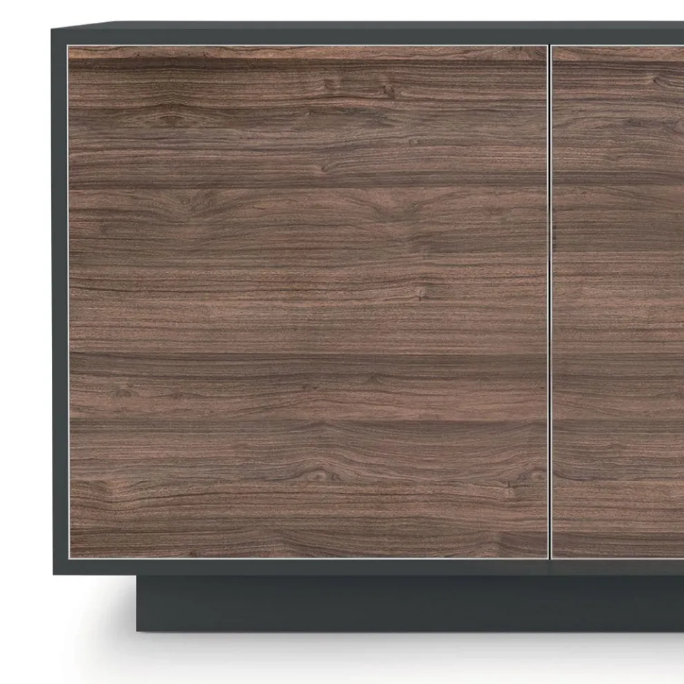 Wohnzimmer-Sideboard aus mattem Holz und HPL-Laminat, hergestellt in Italien – Fiorenza