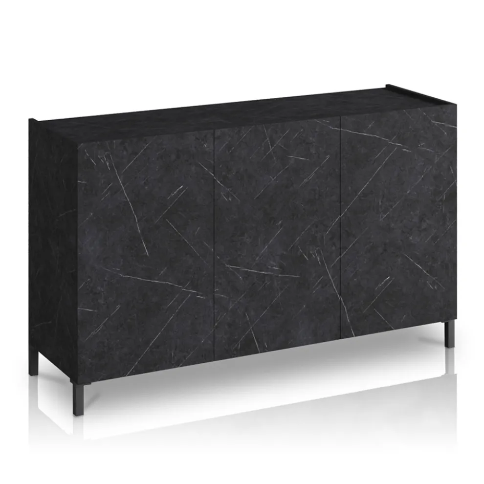 Wohnzimmer-Sideboard mit Melamin-Marmor-Finish, hergestellt in Italien – Zink