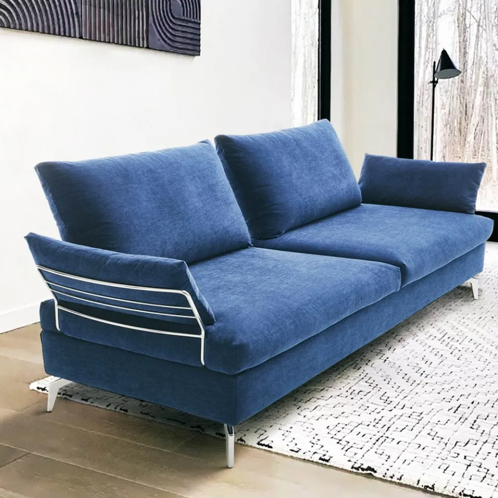 Wohnzimmersofa mit 2 Rückenlehnen und 2 beweglichen Armlehnen - Precious