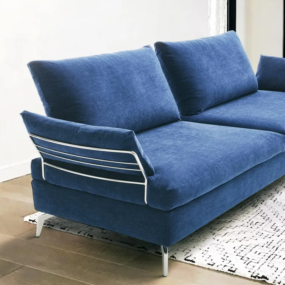 Wohnzimmersofa mit 2 Rückenlehnen und 2 beweglichen Armlehnen - Precious