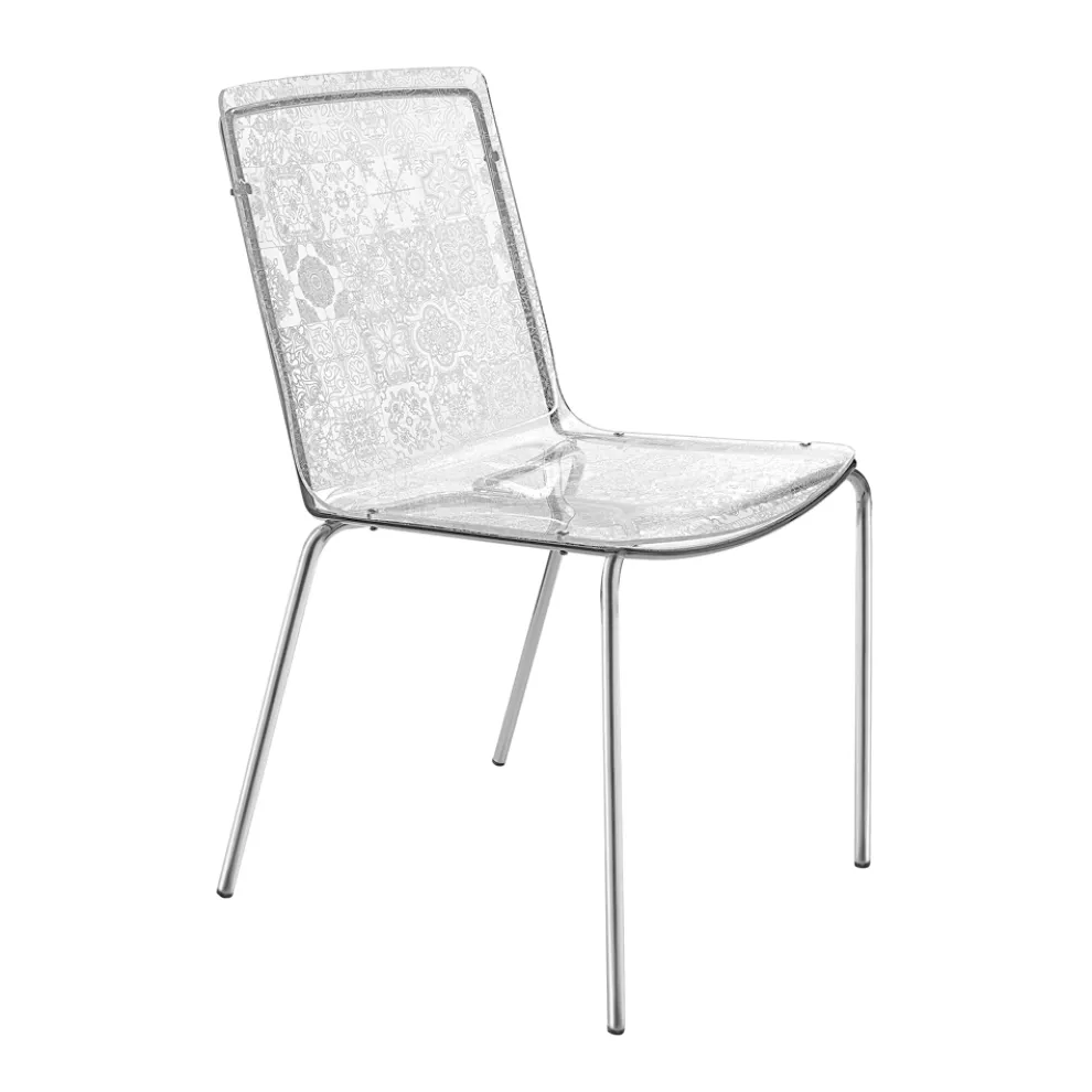 Wohnzimmerstuhl aus Plexiglas und Eisen, hergestellt in Italien, 2 Stück – Pumbaa