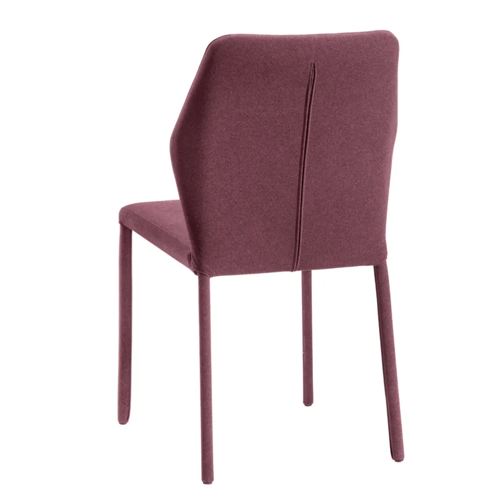 Wohnzimmerstuhl aus burgunderfarbenem Stoff, hergestellt in Italien – Fiocco
