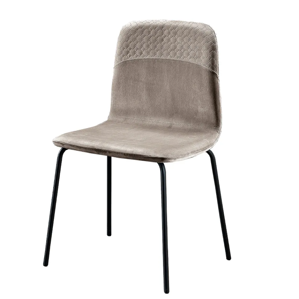 Wohnzimmerstuhl aus farbigem Samt, modernes und elegantes Design – Bizet