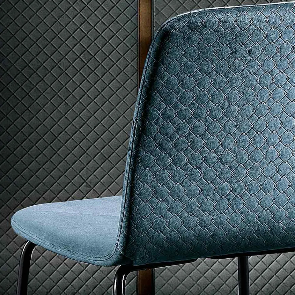 Wohnzimmerstuhl aus farbigem Samt, modernes und elegantes Design – Bizet