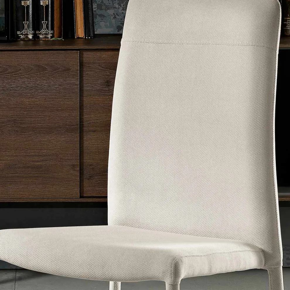 Wohnzimmerstuhl komplett mit Stoff „Made in Italy“ gepolstert – Lorelai