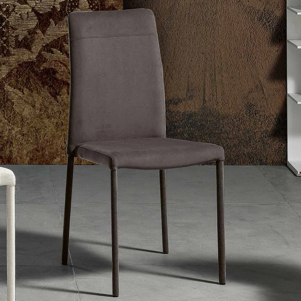 Wohnzimmerstuhl komplett mit Stoff „Made in Italy“ gepolstert – Lorelai