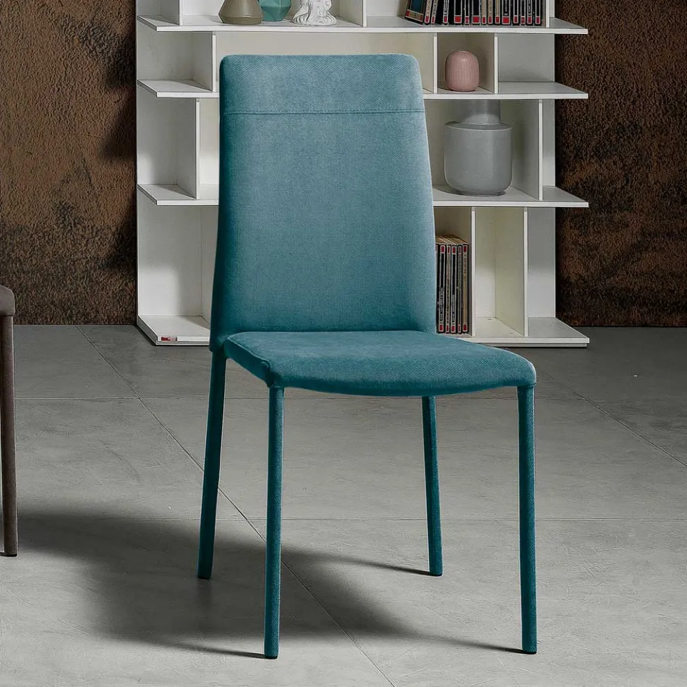 Wohnzimmerstuhl komplett mit Stoff „Made in Italy“ gepolstert – Lorelai