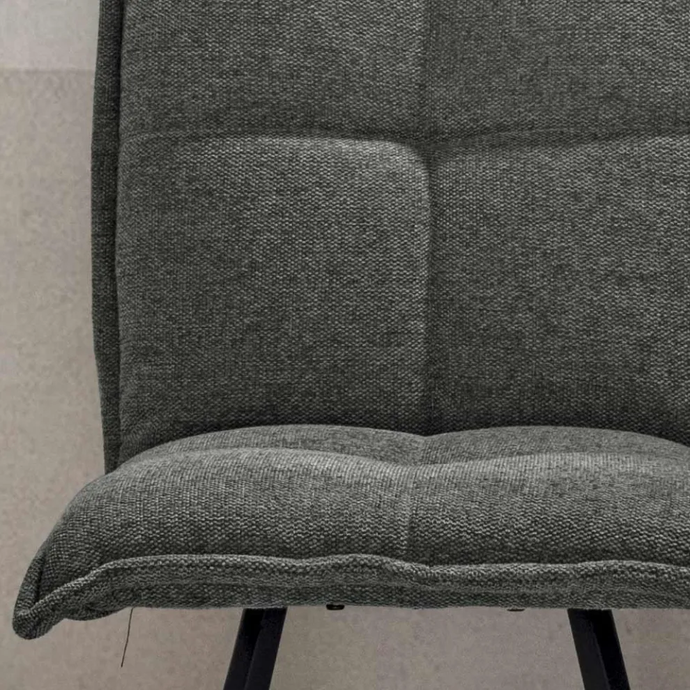 Wohnzimmerstuhl mit 4-teiliger Struktur aus lackiertem Metall - Ortensy