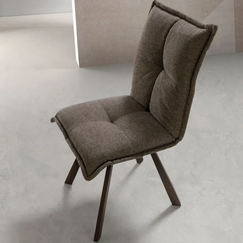 Wohnzimmerstuhl mit 4-teiliger Struktur aus lackiertem Metall - Ortensy