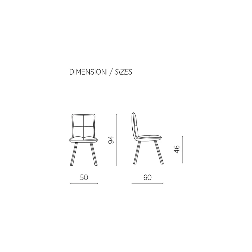 Wohnzimmerstuhl mit 4-teiliger Struktur aus lackiertem Metall - Ortensy