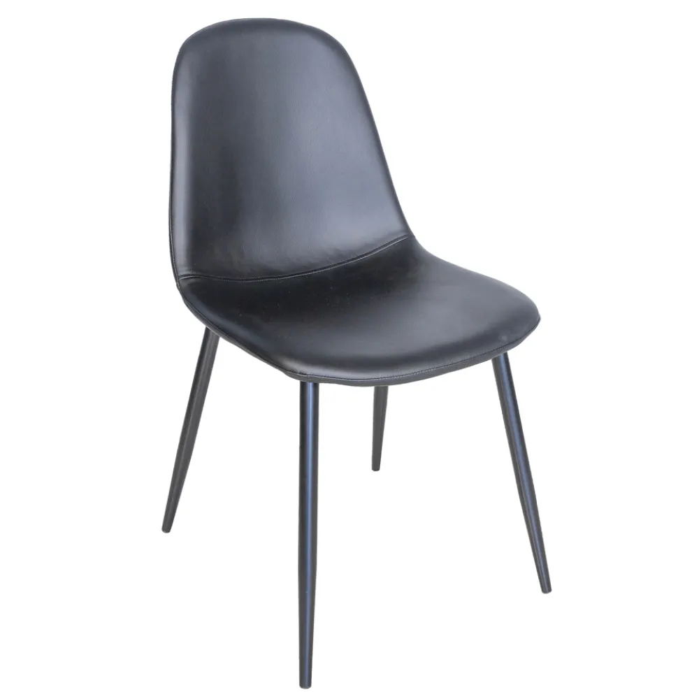 Wohnzimmerstuhl mit Metallstruktur und Kunstledersitz Made in Italy - Minou