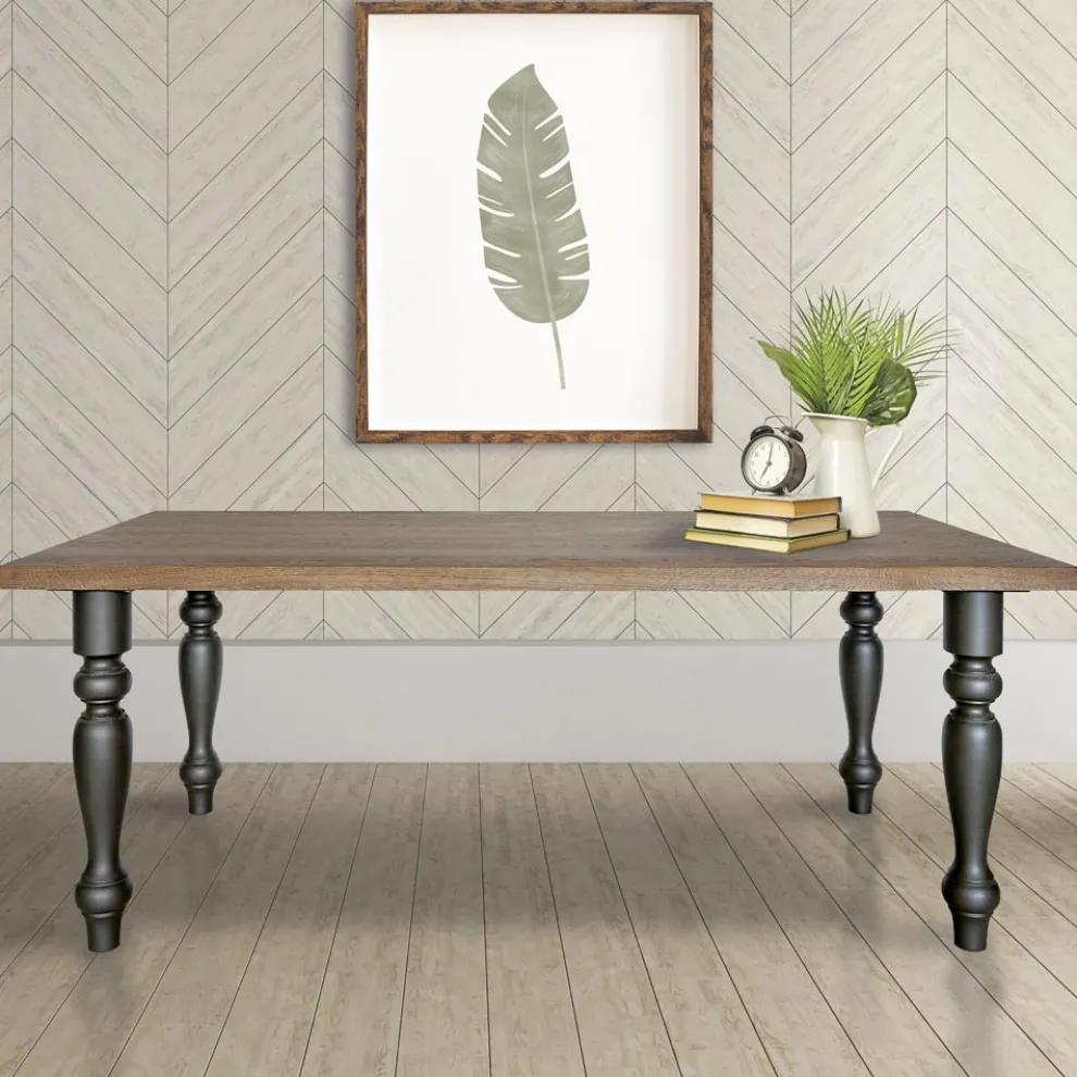 Wohnzimmertisch aus furnierter Eiche Made in Italy - Geolier