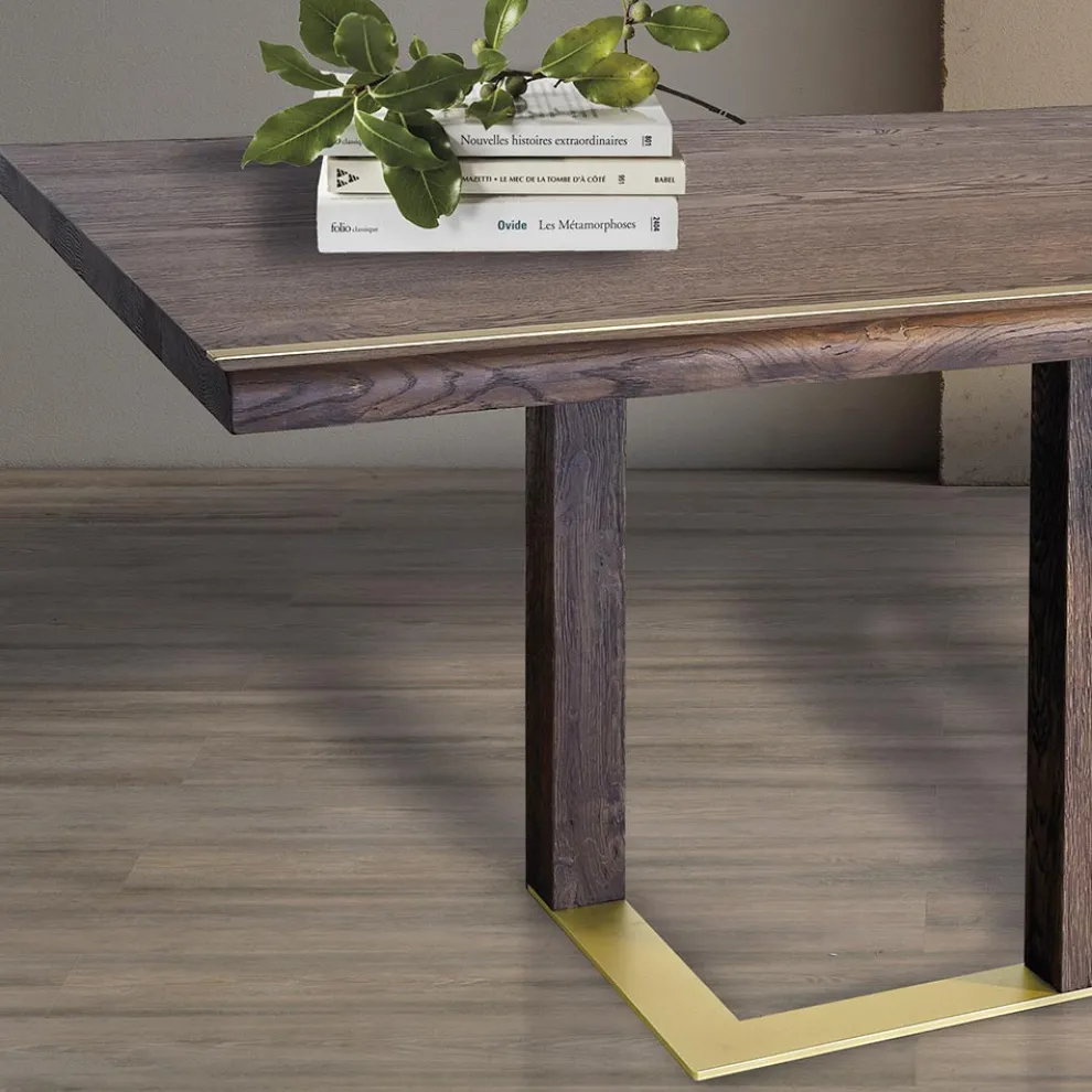 Wohnzimmertisch mit Struktur aus Asteiche Made in Italy - Giusy