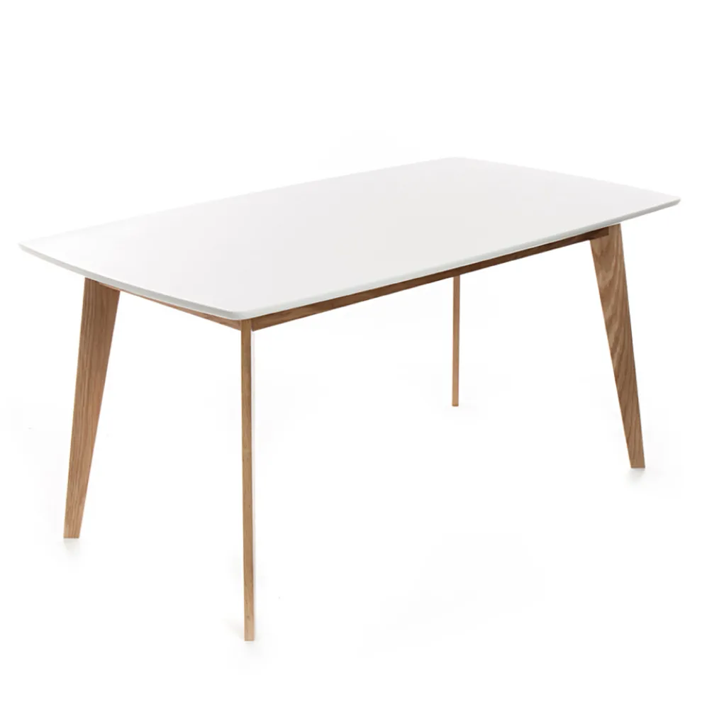 Wohnzimmertisch mit MDF-Platte und Holzsockel – Silber