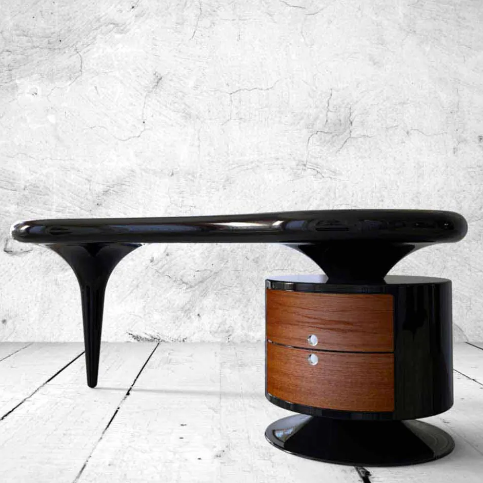 Schreibtisch in modernem Design Bean weiß, rot oder schwarz