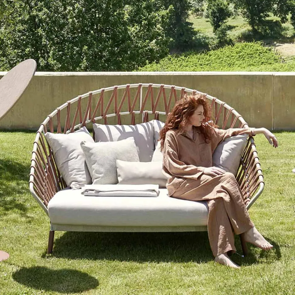 Outdoor-Sofa mit Kissen inklusive Made in Italy - Emmacross von Varaschin