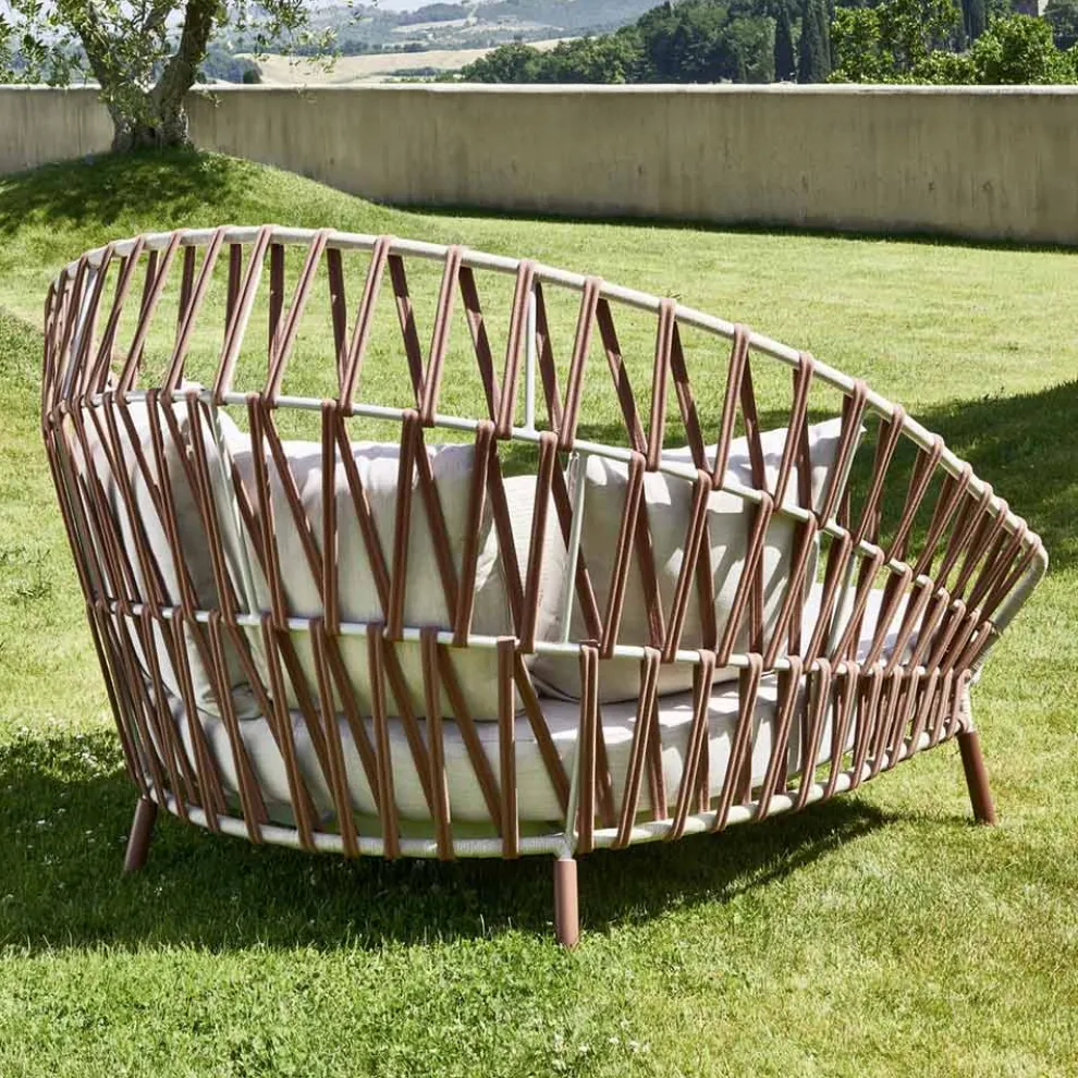 Outdoor-Sofa mit Kissen inklusive Made in Italy - Emmacross von Varaschin