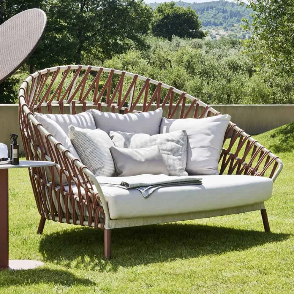 Outdoor-Sofa mit Kissen inklusive Made in Italy - Emmacross von Varaschin