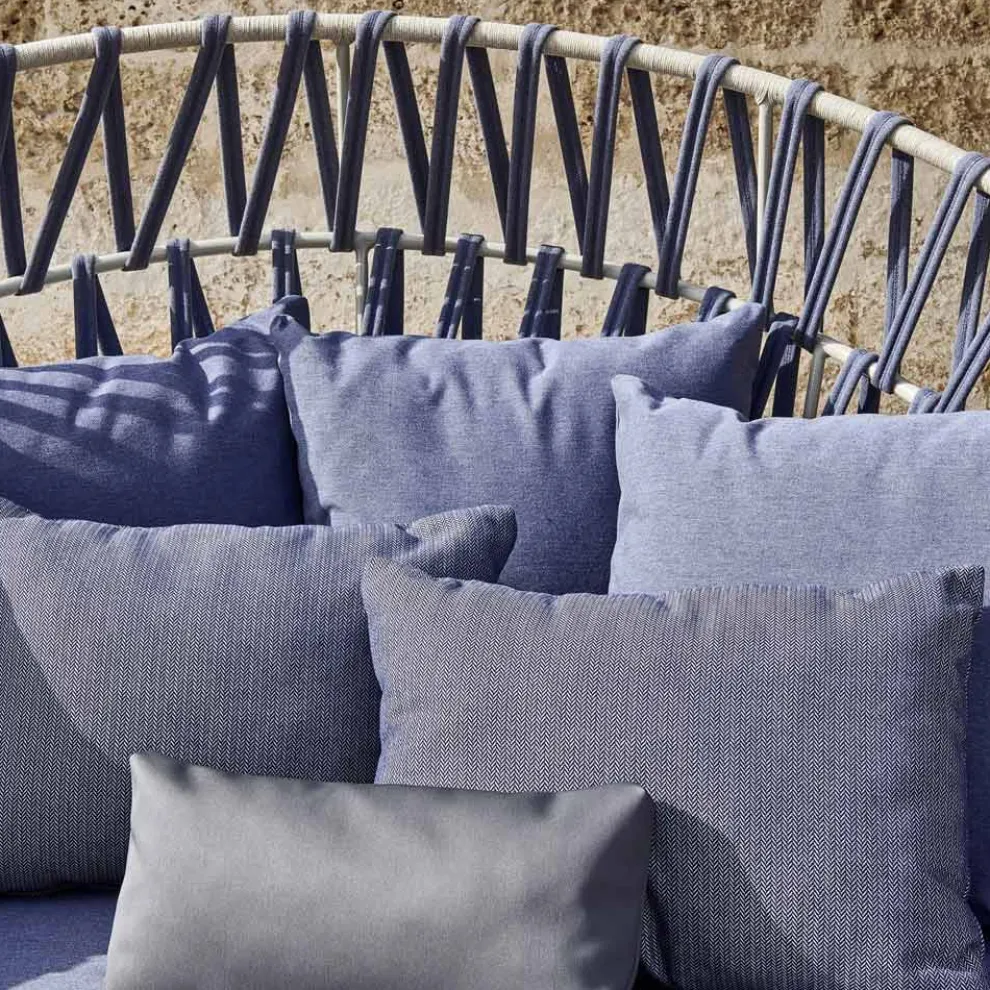 Outdoor-Sofa mit Kissen inklusive Made in Italy - Emmacross von Varaschin