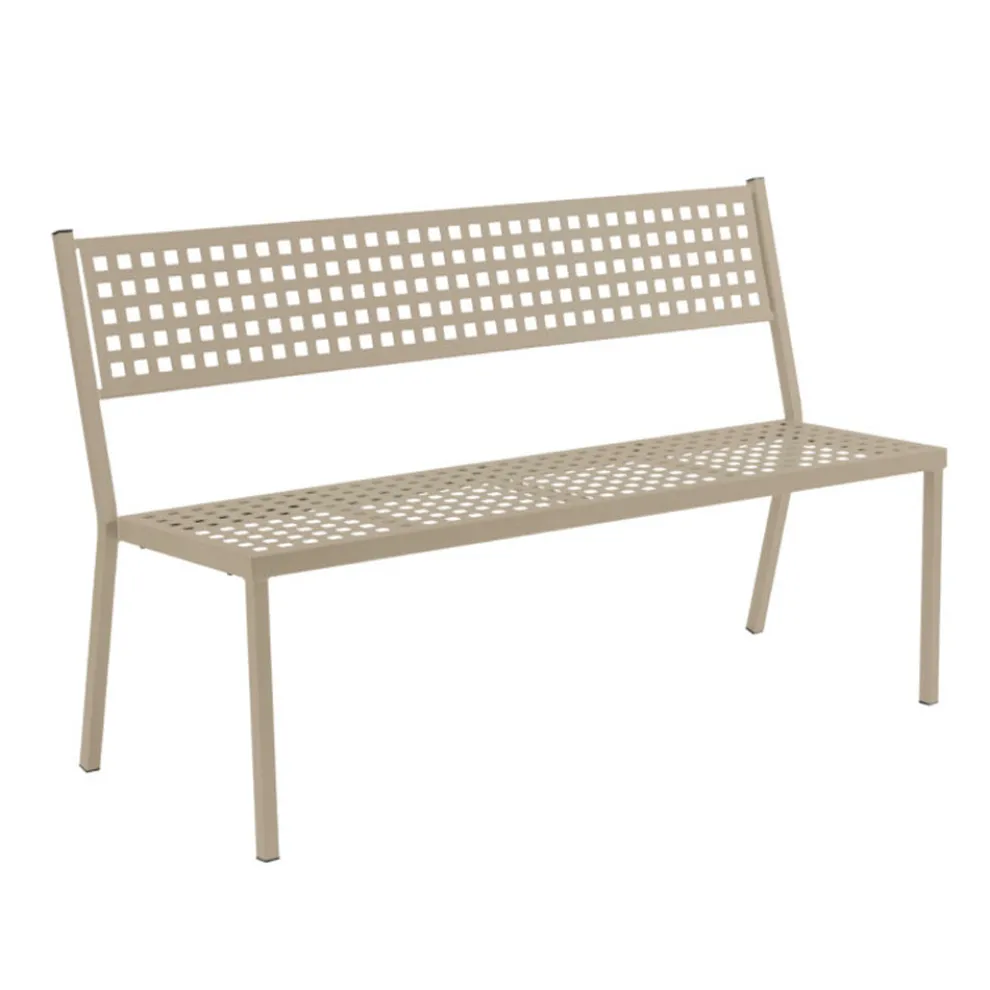 Stapelbare Gartenbank aus verzinktem Stahl Made in Italy - Aberdeen