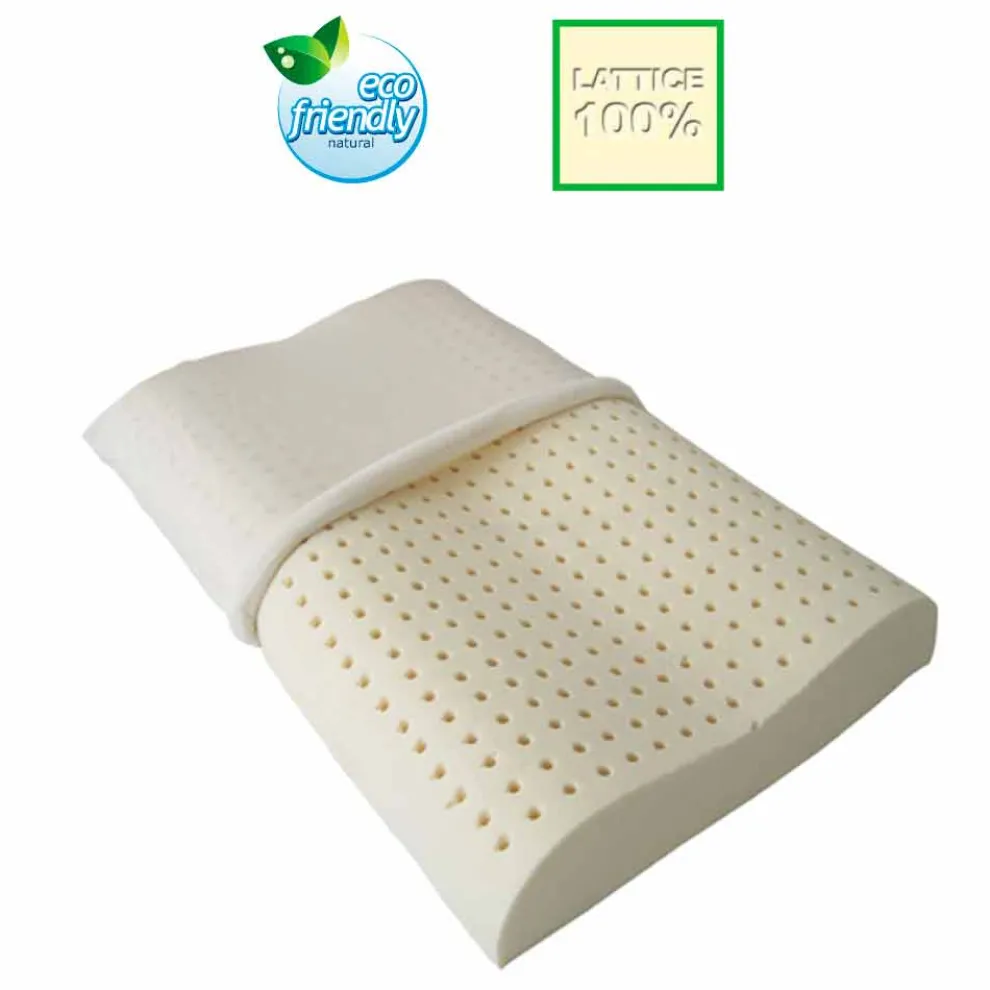 Satz von 2 Hypoallergen und Atmungsaktiv 100% Latex-Kissen - Bio Cervical