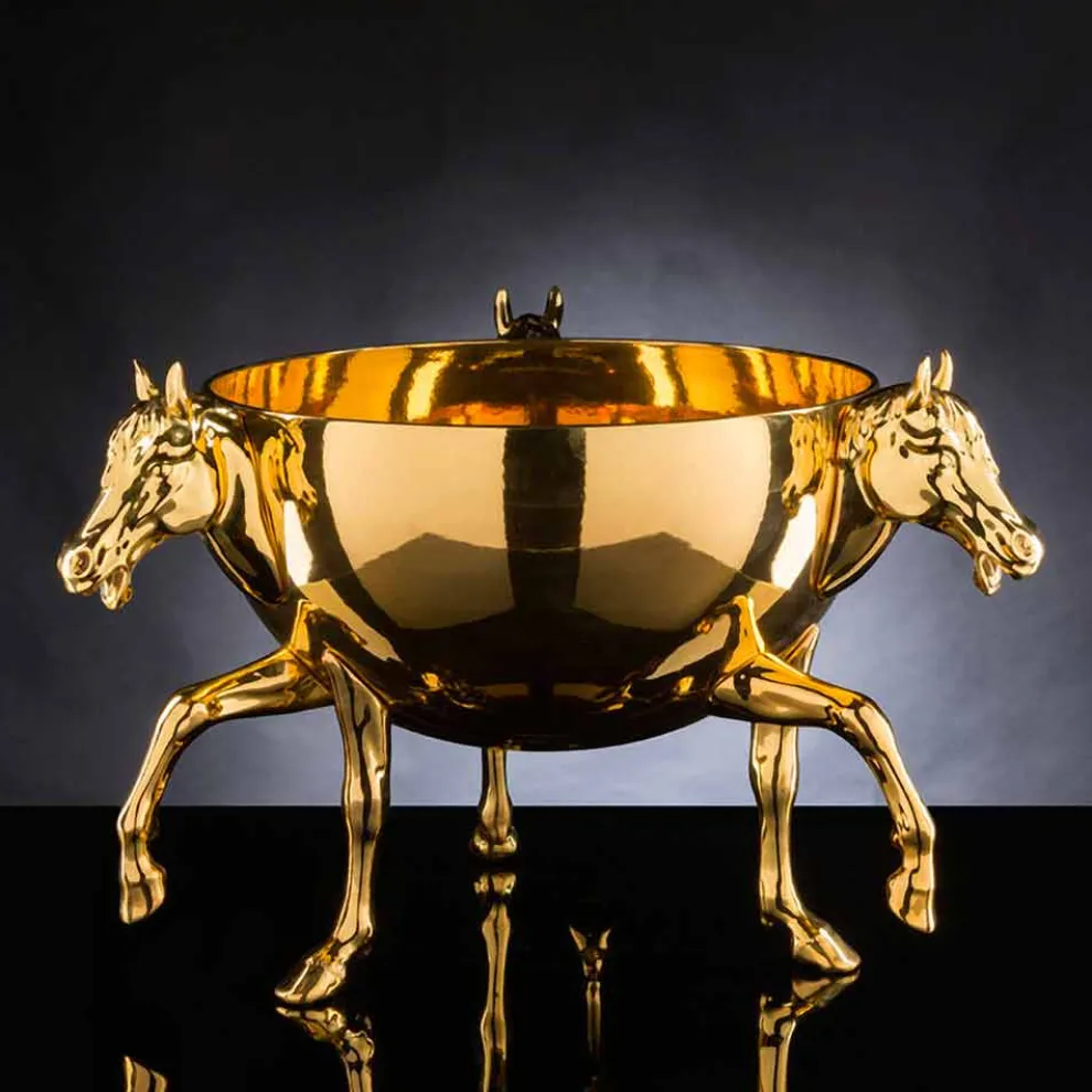 Ziervase für den Innenbereich aus weißer Keramik oder 24 Karat Gold Made in Italy - Jacky