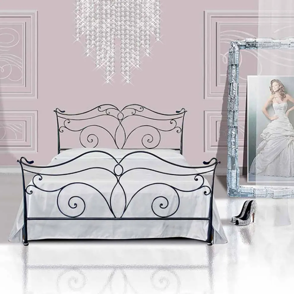 Febo Einzelbett aus Schmiedeeisen in Design