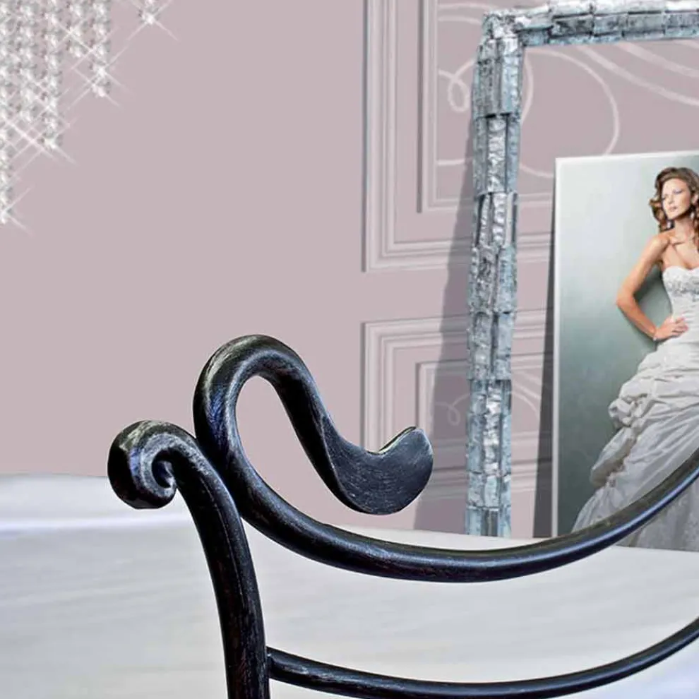 Febo Einzelbett aus Schmiedeeisen in Design