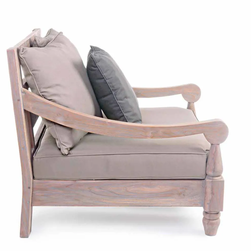 Homemotion - Nusadua rustikaler Stil Teakholz Outdoor-Sessel