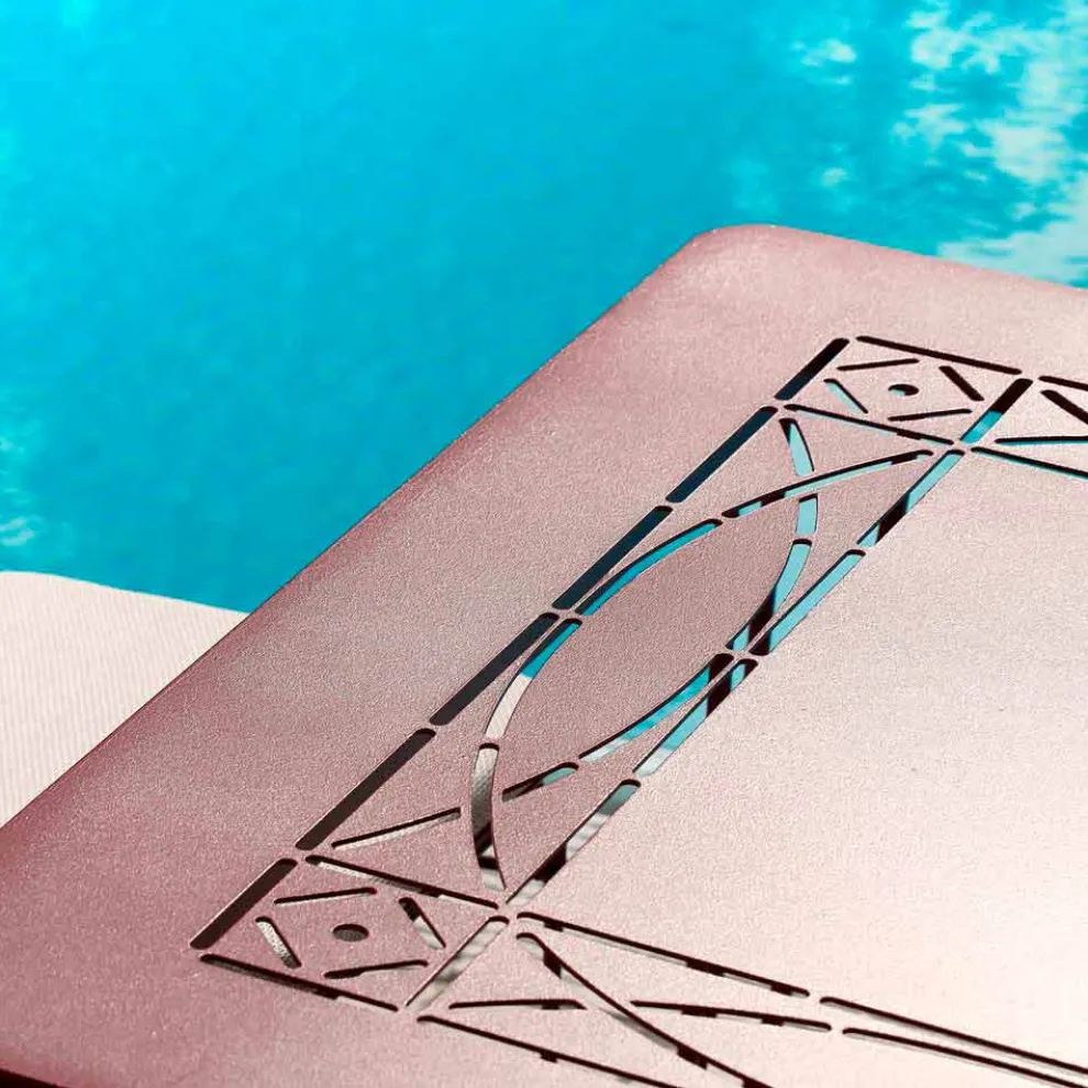 Gartentisch, handgefertigt, aus lackiertem Eisen Made in Italy - Zagato