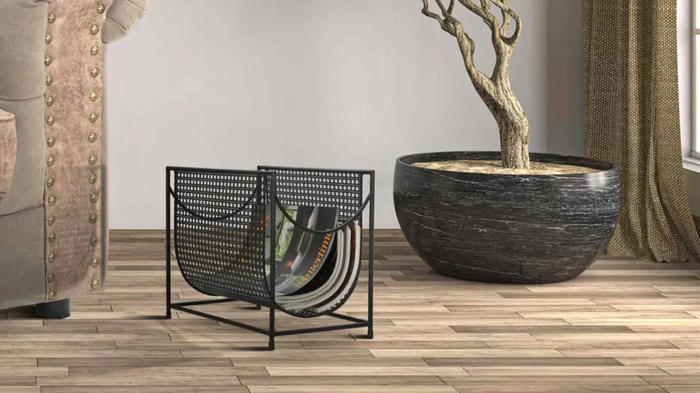 Zeitungsständer mit Eisenboden im modernen Design - Leiser