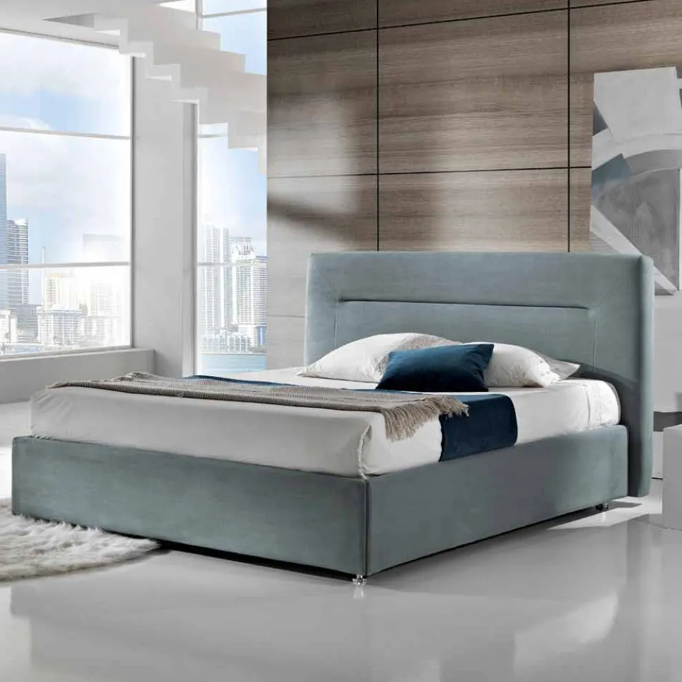 Doppelbett, gepolstert, modern, Aufbewahrungsbox 160x190/200 cm Sun