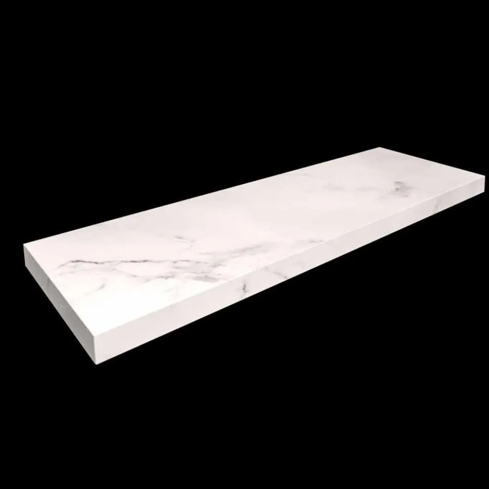 Zusammensetzung 3 Hängende Badezimmermöbel aus Feinsteinzeug Made in Italy - Ramina